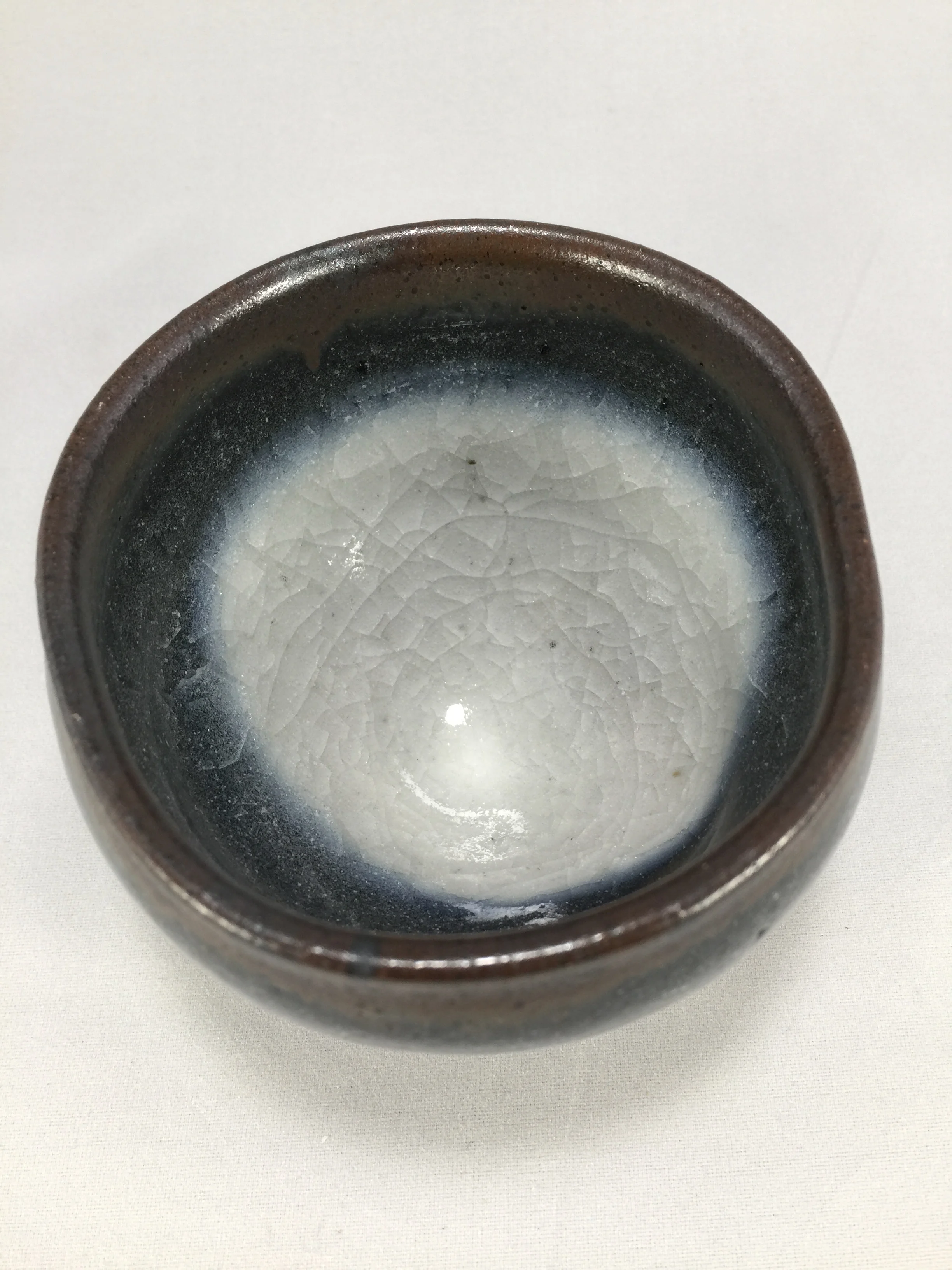 心海 Blue Shino Yunomi by Intangible Cultural Property Sakai Kobu